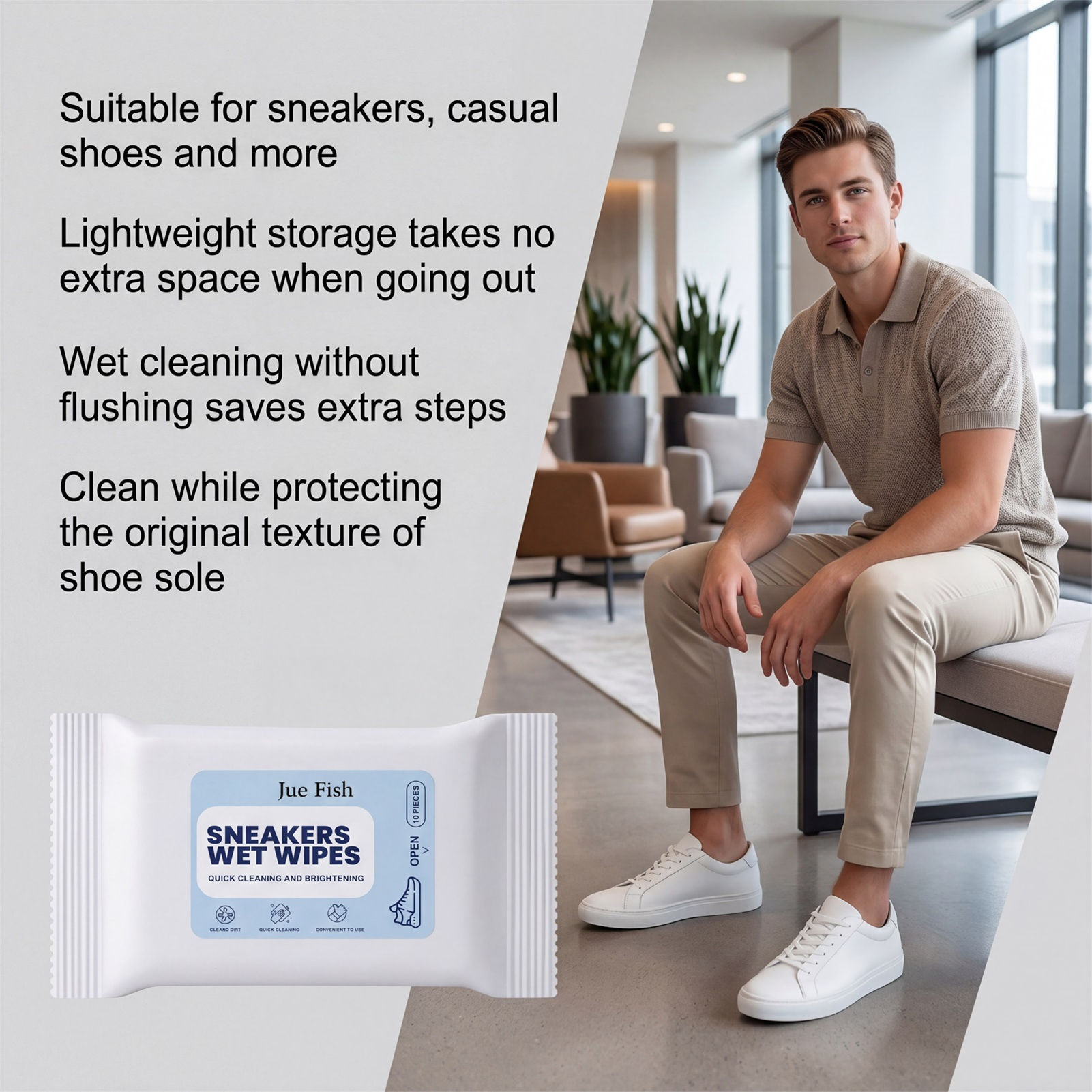 Sneaker Care Wipes - Salviette per la Pulizia delle Scarpe,